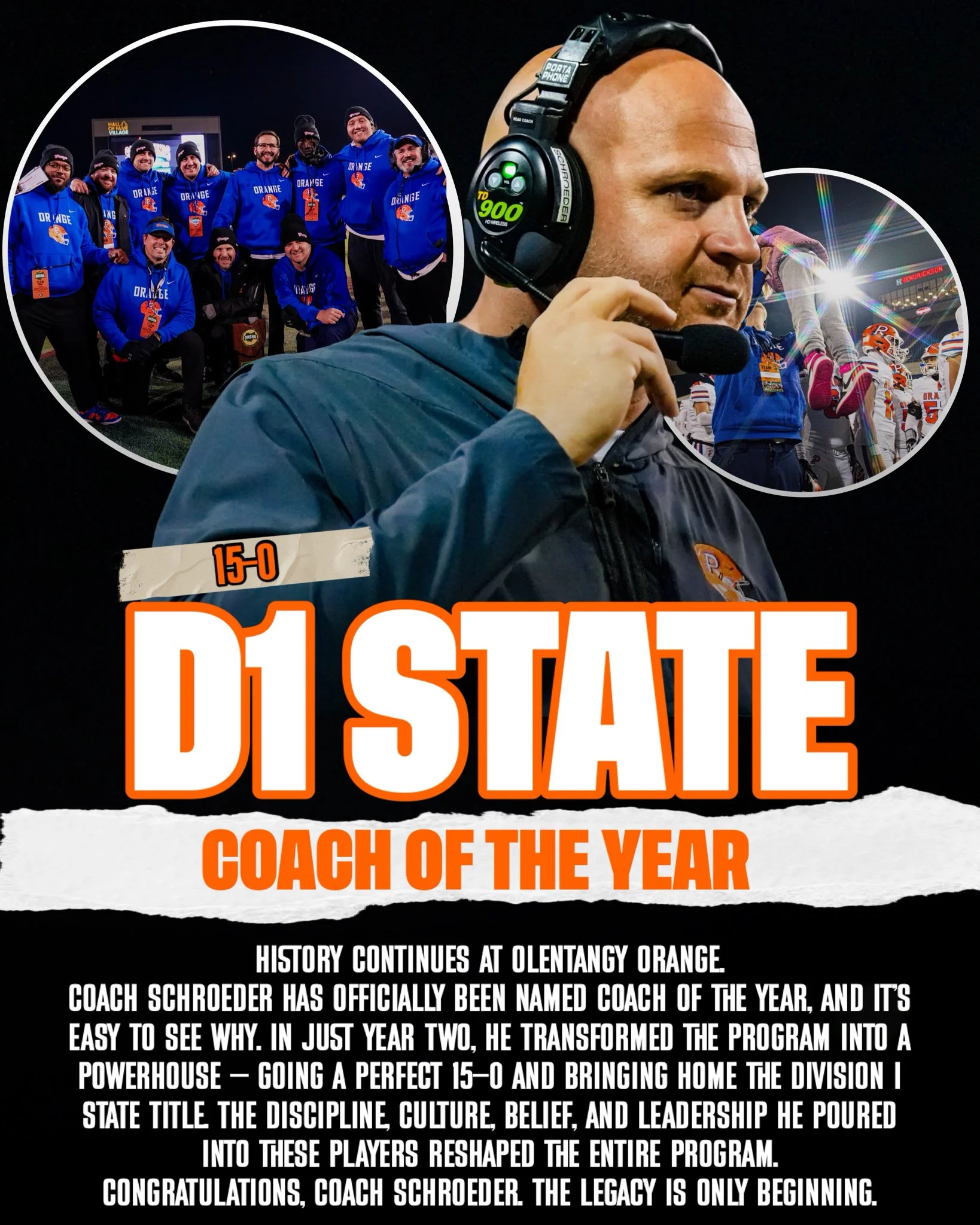 Coach Schroeder - Coach of the Year